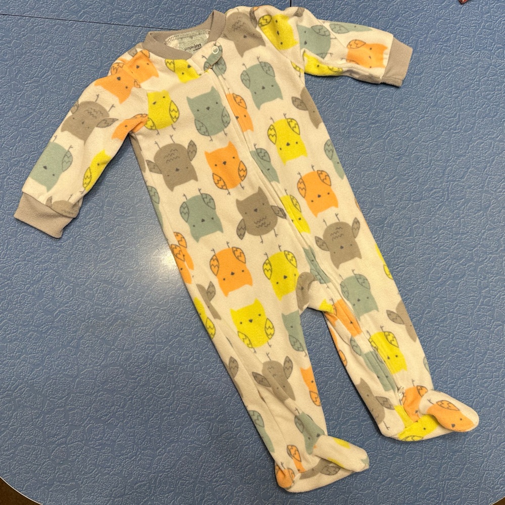 Carter's Gray and Yellow Elephant Print Footies